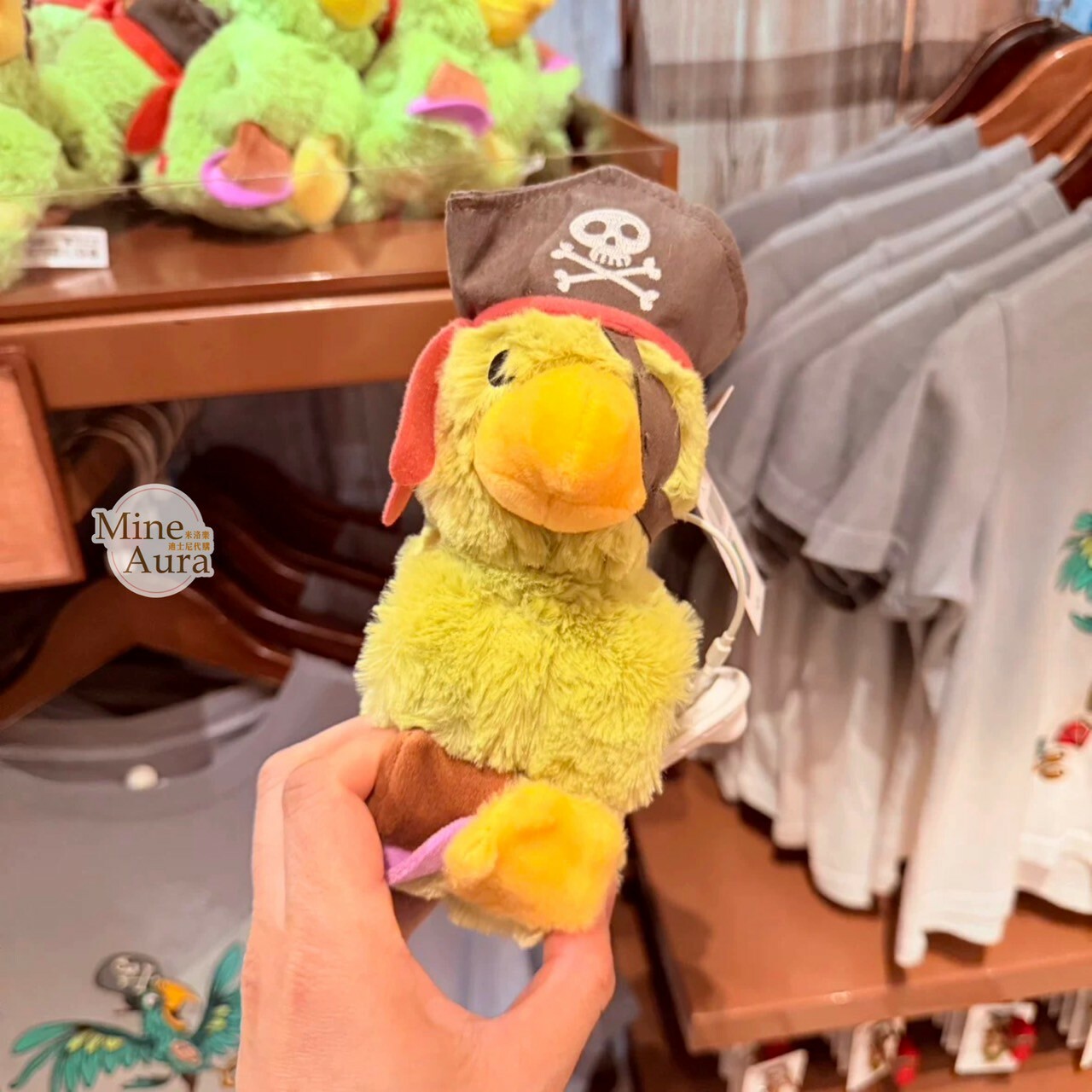 加勒比海盜 獨眼鸚鵡 絨毛 手環 玩具 -上海迪士尼樂園