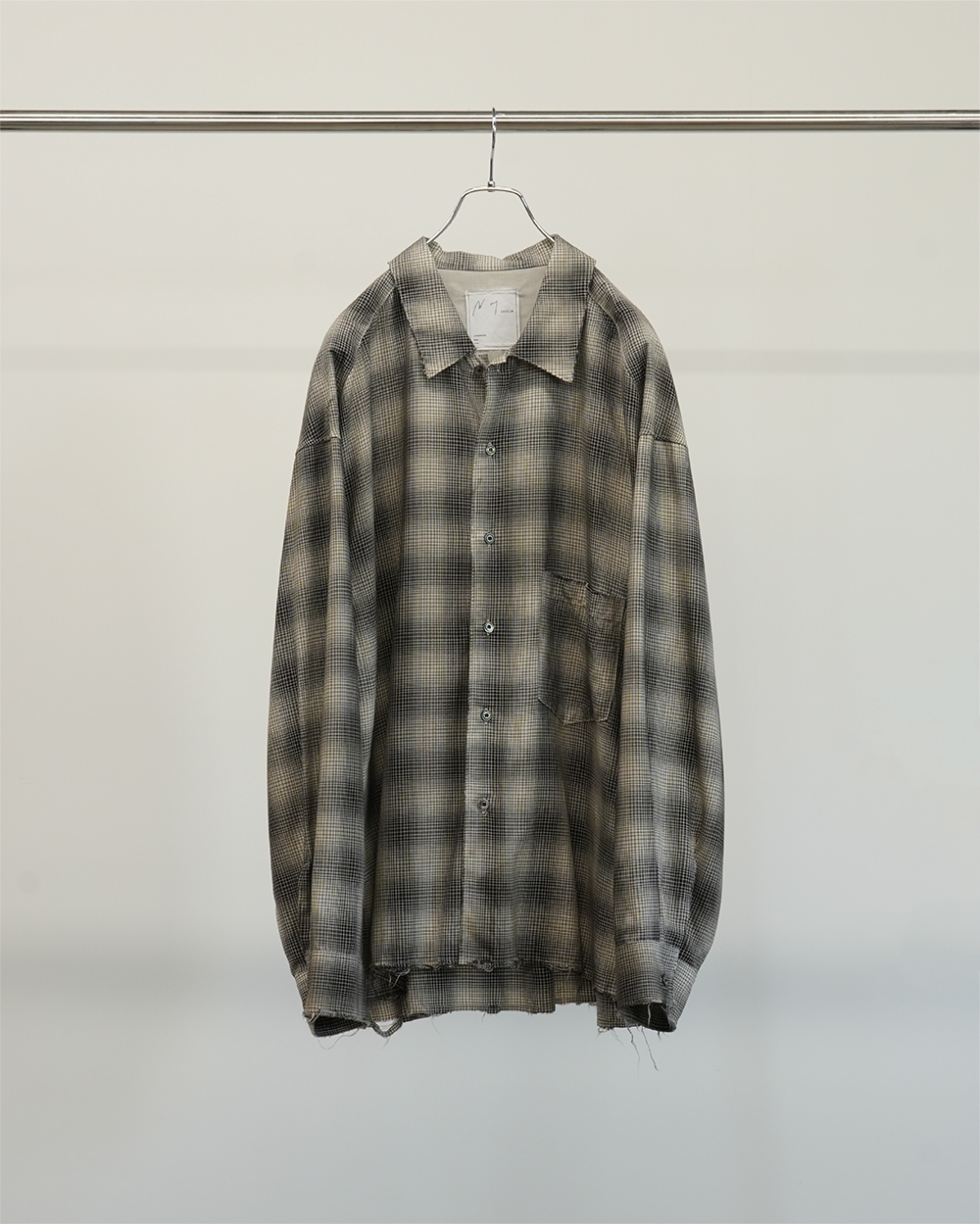 ANCELLM - OMBRECHECK SHIRT / 2COLORS