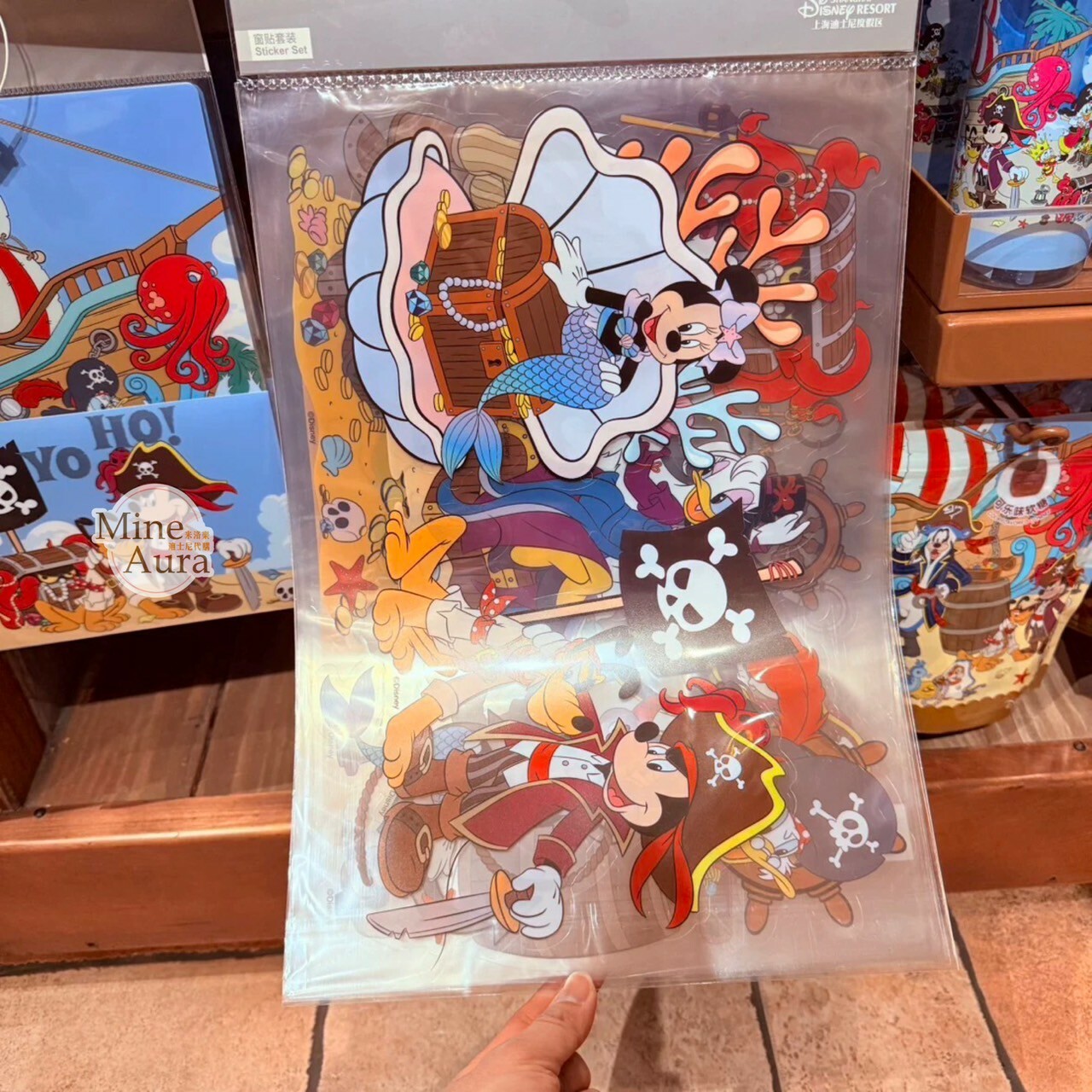 海怪系列 米奇 Mickey 與好友們 布置 窗貼 貼紙 -上海迪士尼樂園