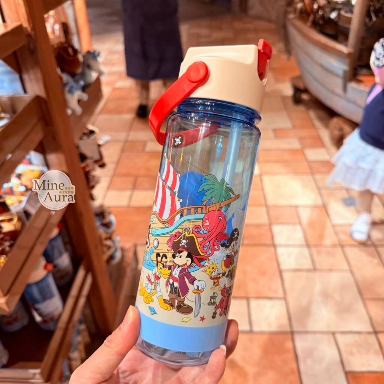 海怪系列 米奇 Mickey 與好友們 圖案 吸管 水杯 飲料杯 -上海迪士尼樂園