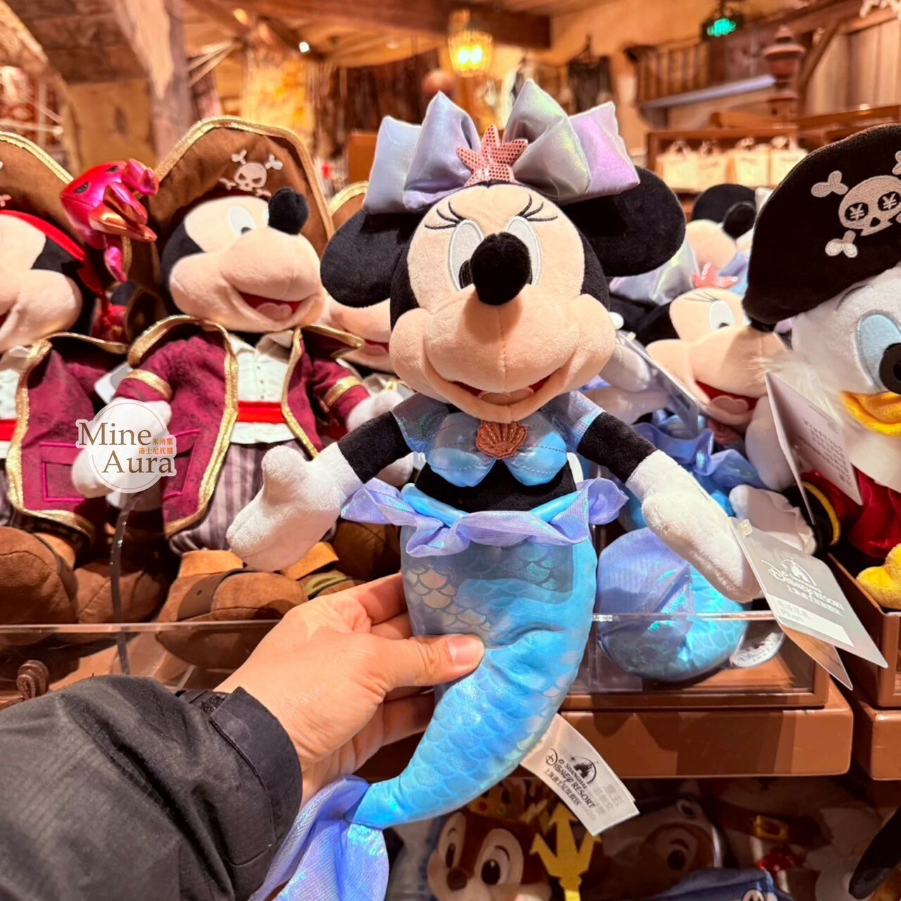 海怪系列 米妮 Minnie 美人魚 造型 娃娃 玩偶 -上海迪士尼樂園