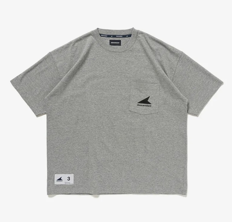 【DESCENDANT】CETUS ORGANIC COTTON CROP SS Tシャツ DESCENDANTCETUS ORGANIC COTTON CROP SS - 241ATDS-CSM33