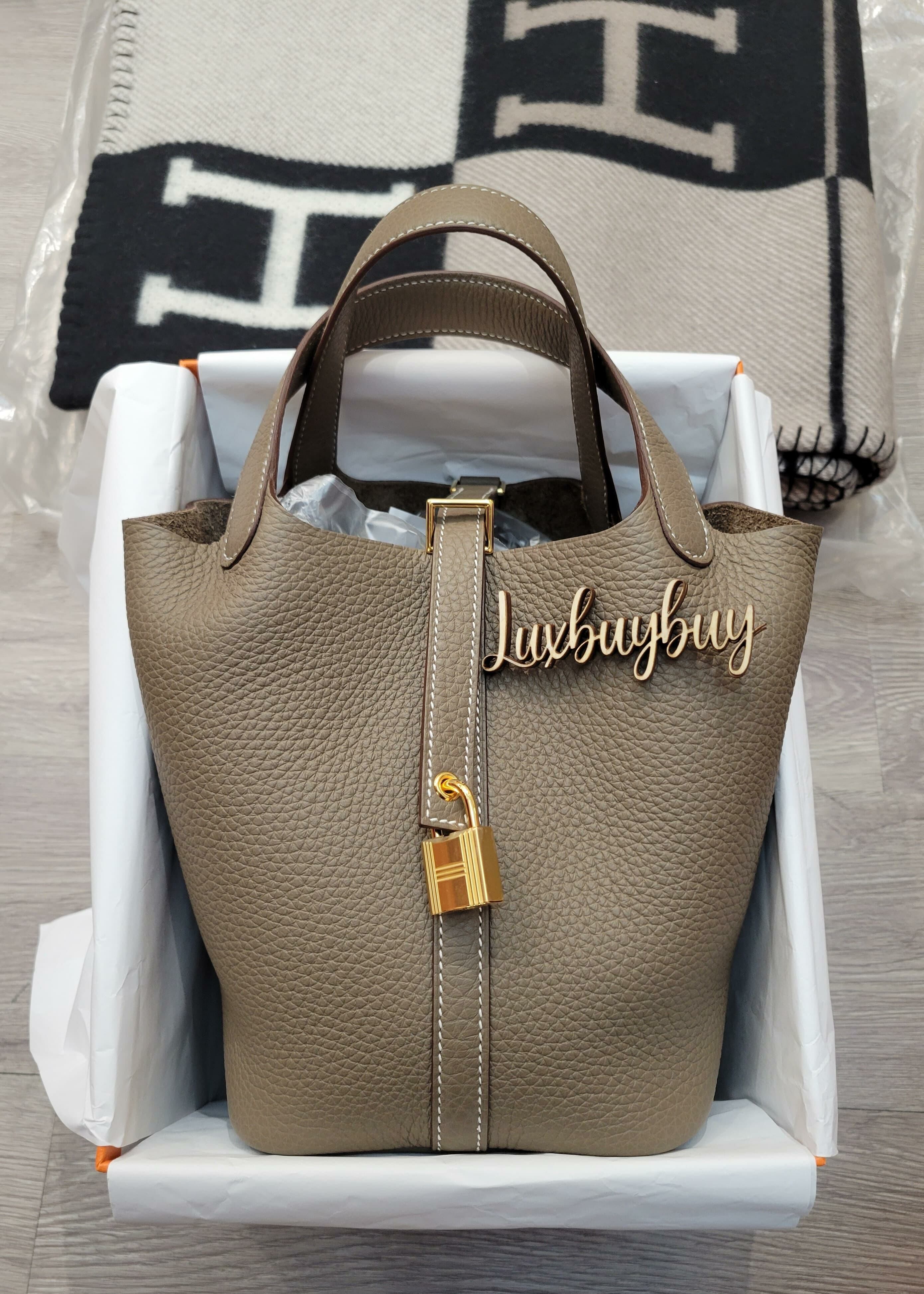 HERMES Picotin 18 Etoupe CC 大象灰金扣