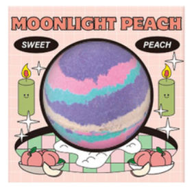 [K] PLU 8809237071911 BUBBLE BATH BOMB MOONLIGHT PEACH, 8809237071911 (KPLU57)