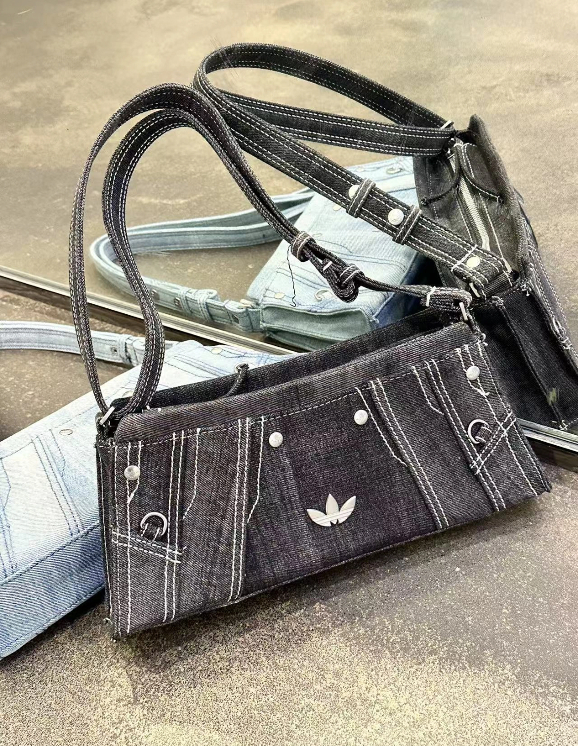 【ADIDAS】DENIM SHLDR BAG ★送料・関税込★ 預訂) Adidas Denim Shoulder Bag