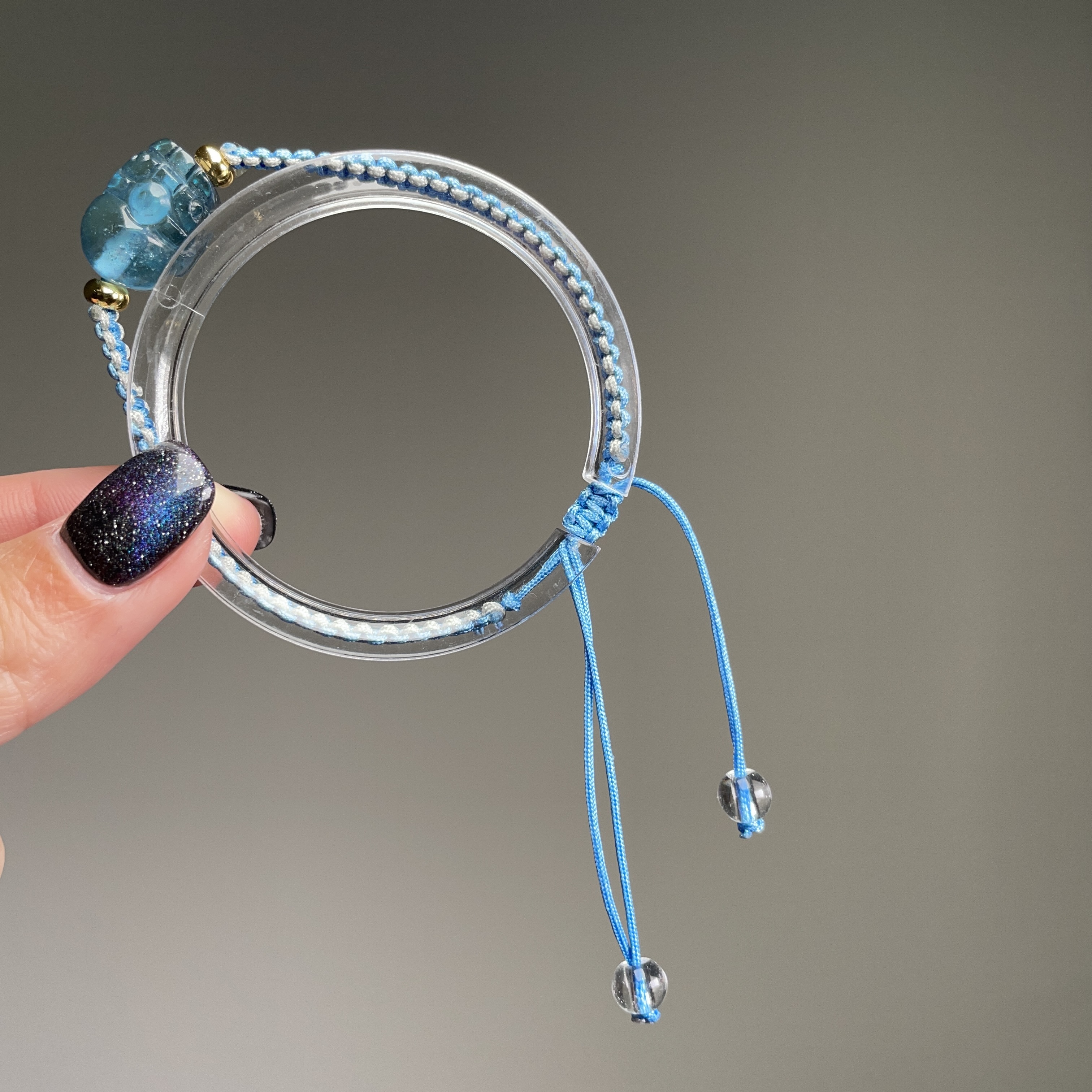 海藍寶貔貅手繩-寬手繩