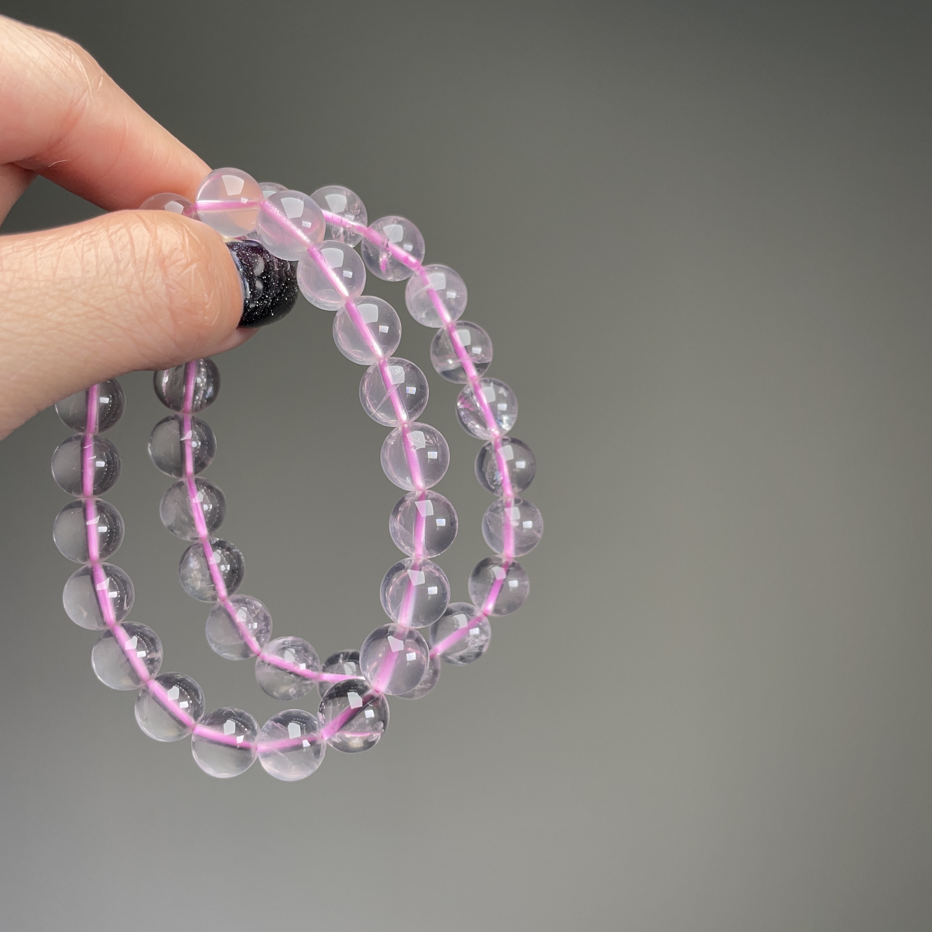 六芒星奶白粉水晶