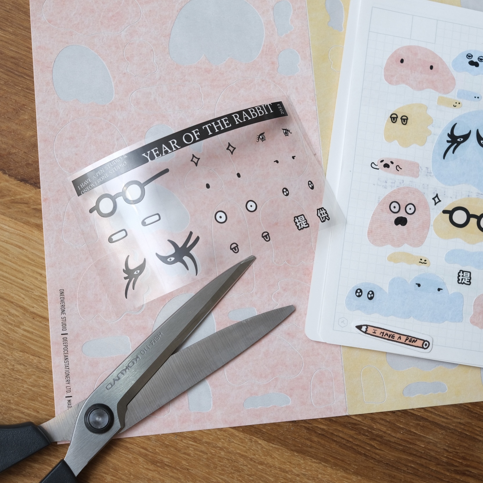 3張一組 11種眼睛PET 需自行裁切｜一分之一工作室　臺灣