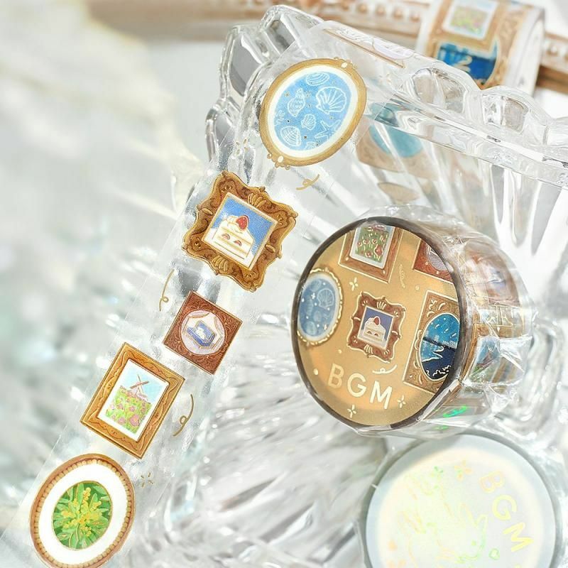 畫框 箔押 PET透明膠帶｜日本BGM