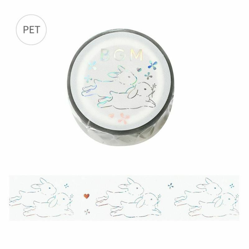 兔子 箔押 PET透明膠帶｜日本BGM