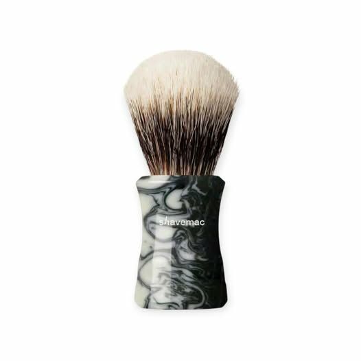 Shavemac  Tuxedo Handle  2-Band Badger Shaving Brush, 22mm Fan