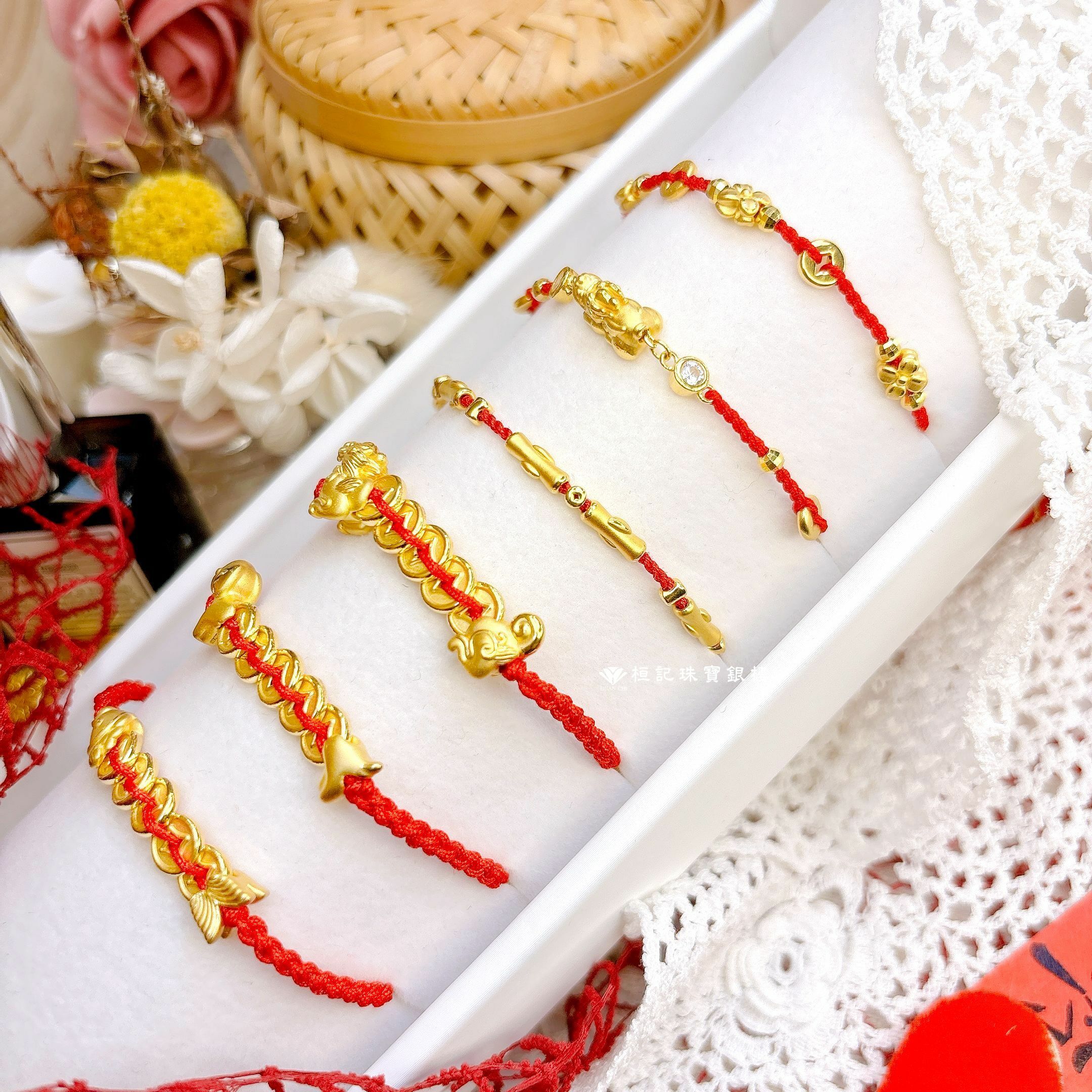 五錢旺財貔貅/五錢財富腸久/五錢招財魚 編織金手鍊