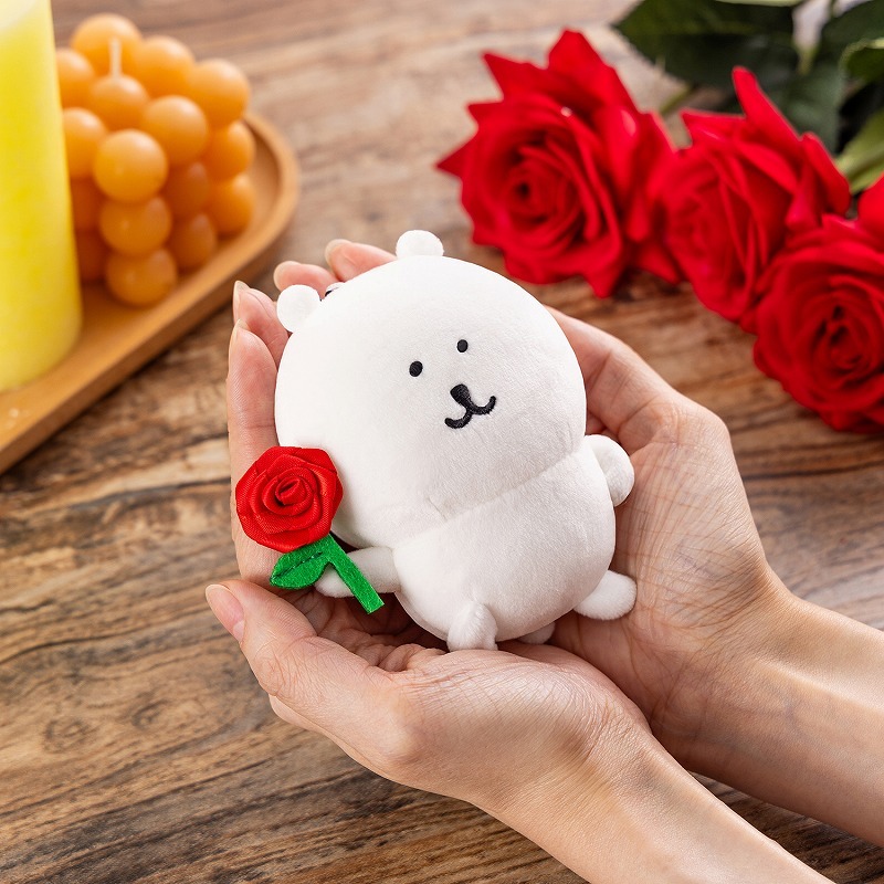 預訂｜玫瑰白熊 公仔吊飾