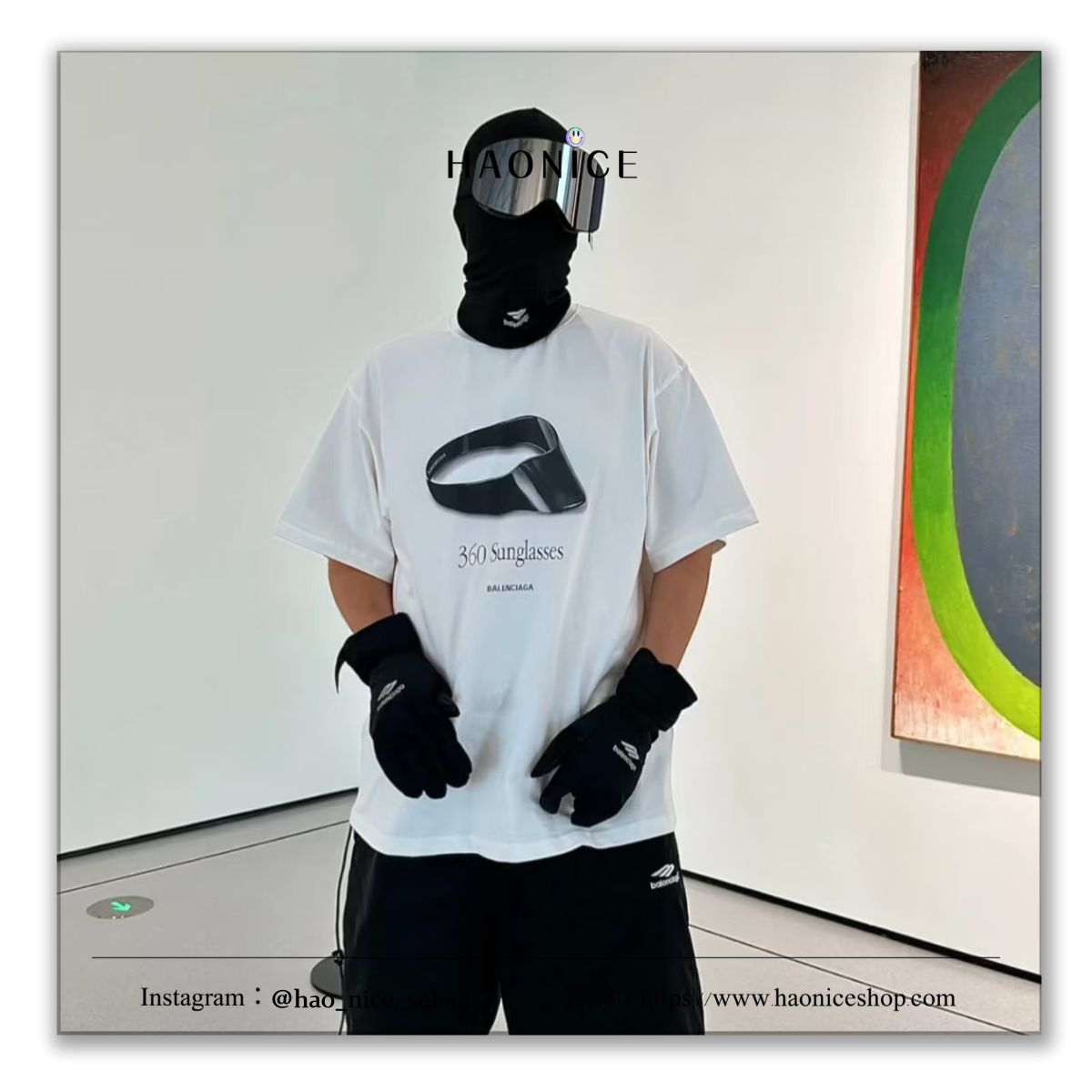 【HAO NICE】25SS上海經銷商🔥Balenciaga 巴黎世家 時尚配件系列 太陽眼鏡圖樣 短袖 短T