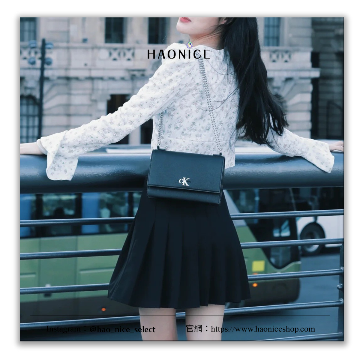 【HAO NICE】超殺正品🔥Calvin Klein 經典CK金屬logo荔枝紋掀蓋包 斜背包 單肩包