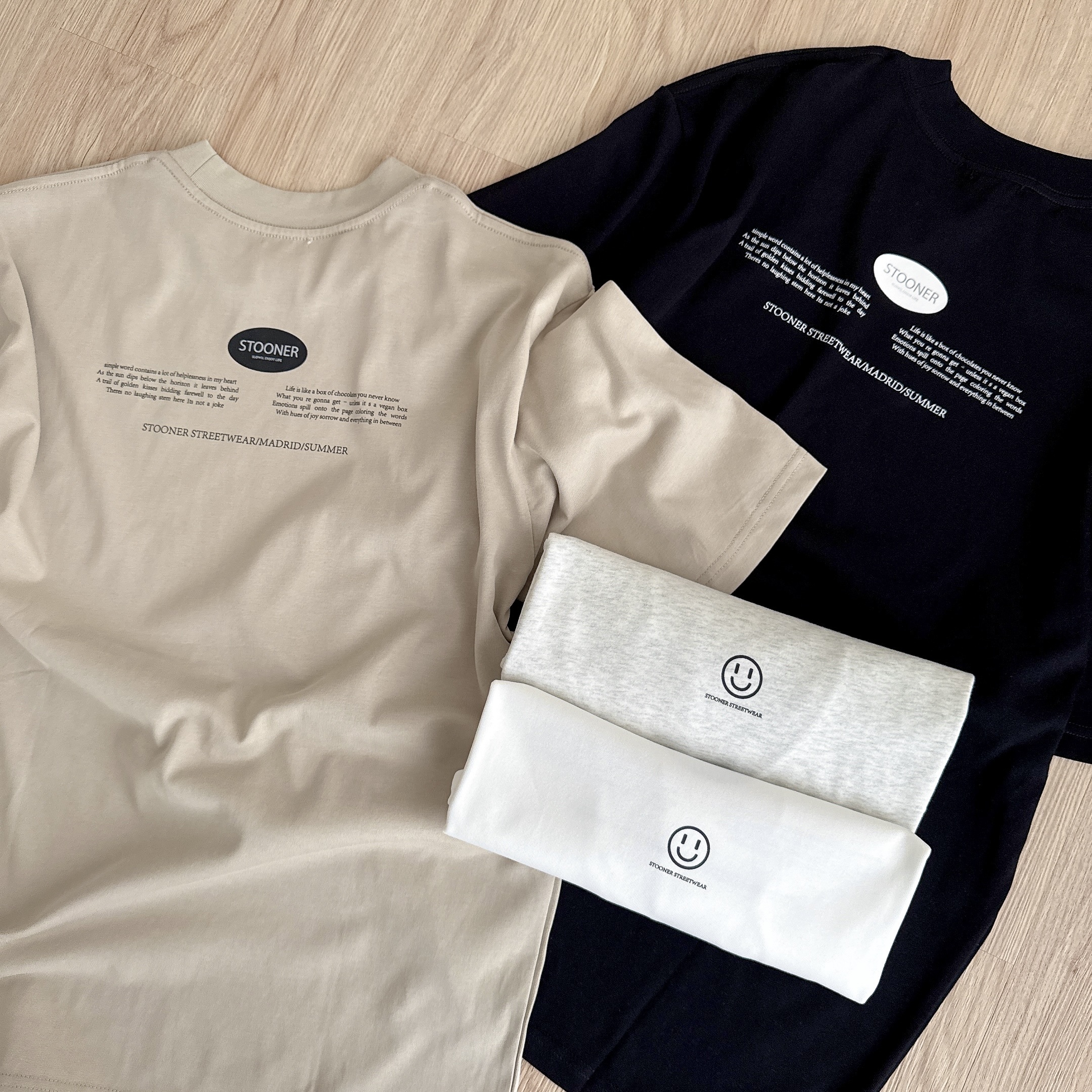 （現貨）售完不補 260G 中間 笑臉logo 後背字母 短T TC2519