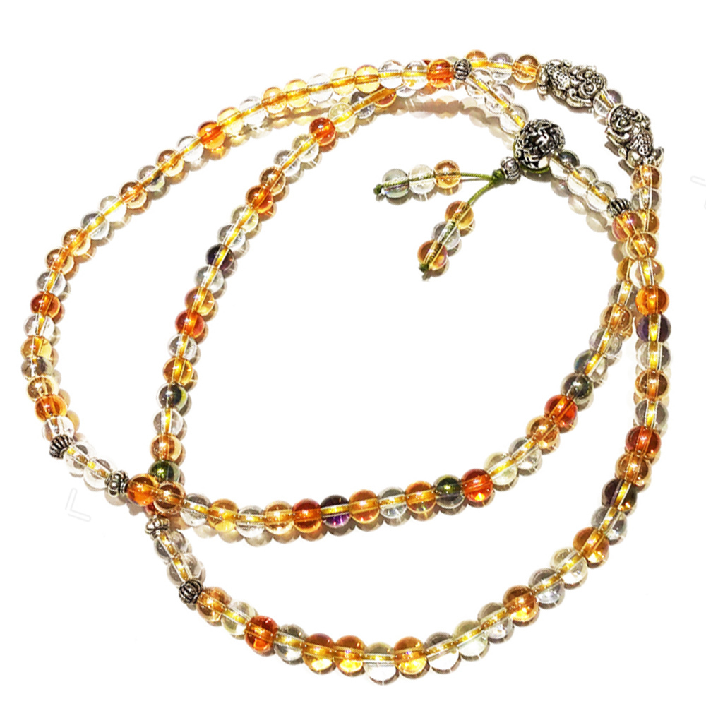 招財貔貅+珍珠光七寶琉璃108念珠6mm【十方】143867