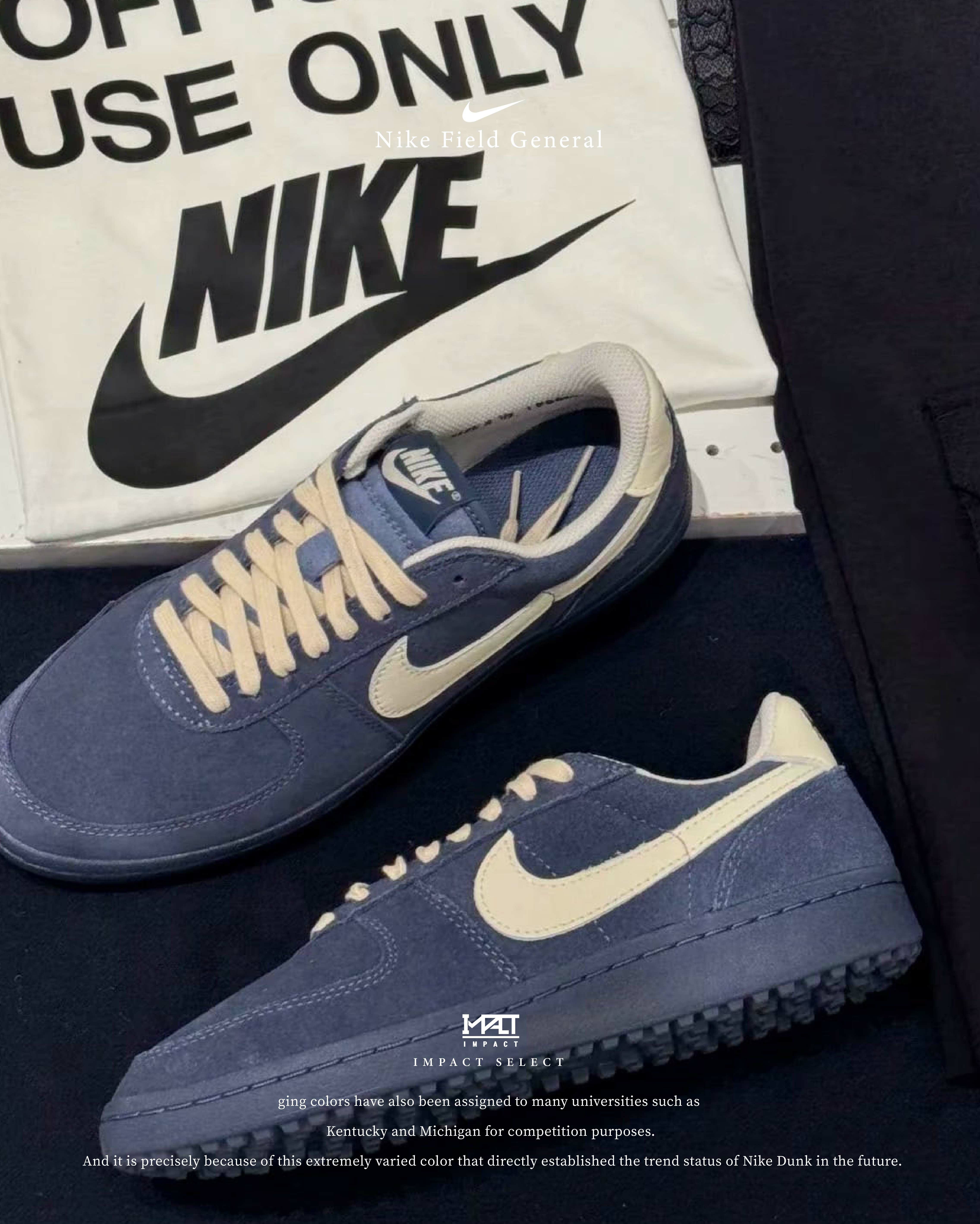 Nike Field General 藏藍 藍色 米白 麂皮 男鞋 德訓鞋 IF0666-400