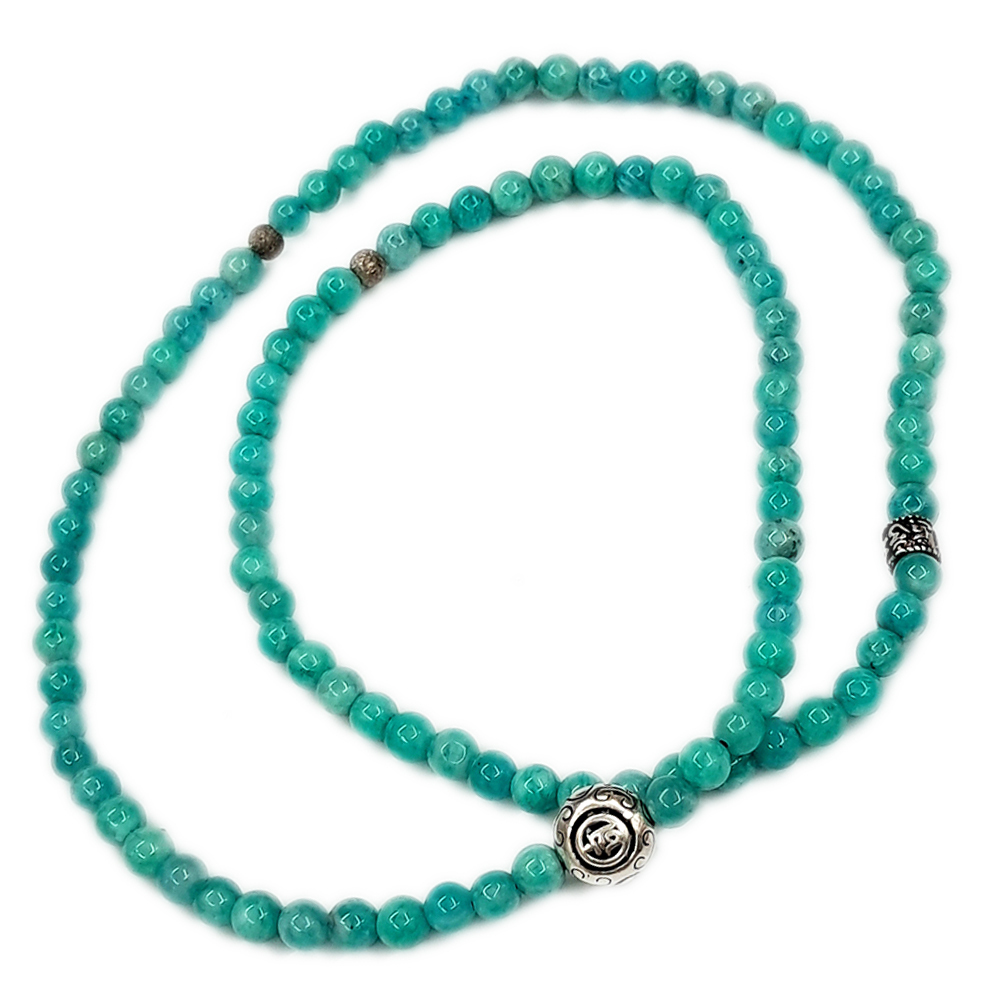 嗡{925純銀}&天河石108念珠5mm【十方】154596