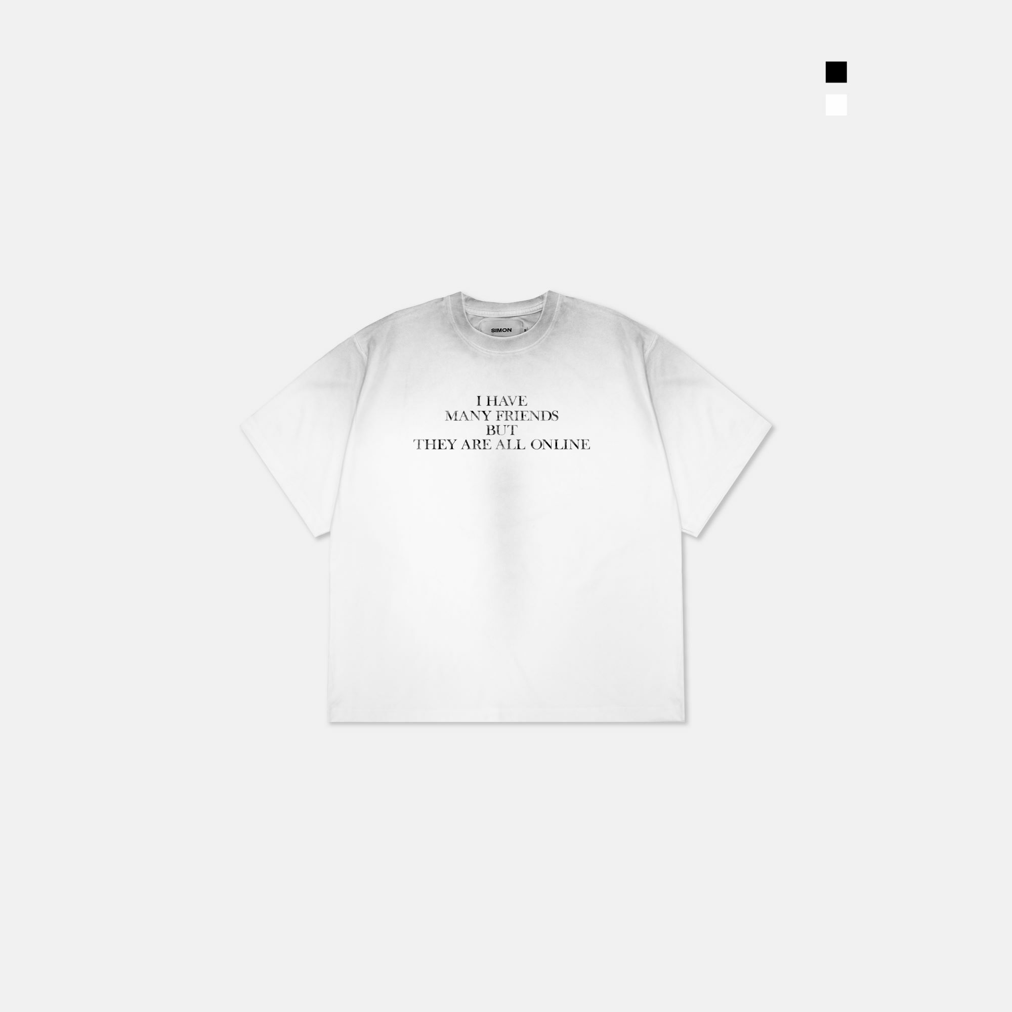 SIMON MADE TS-2510-01 MANIFESTO 復古 擦髒 標語 短T