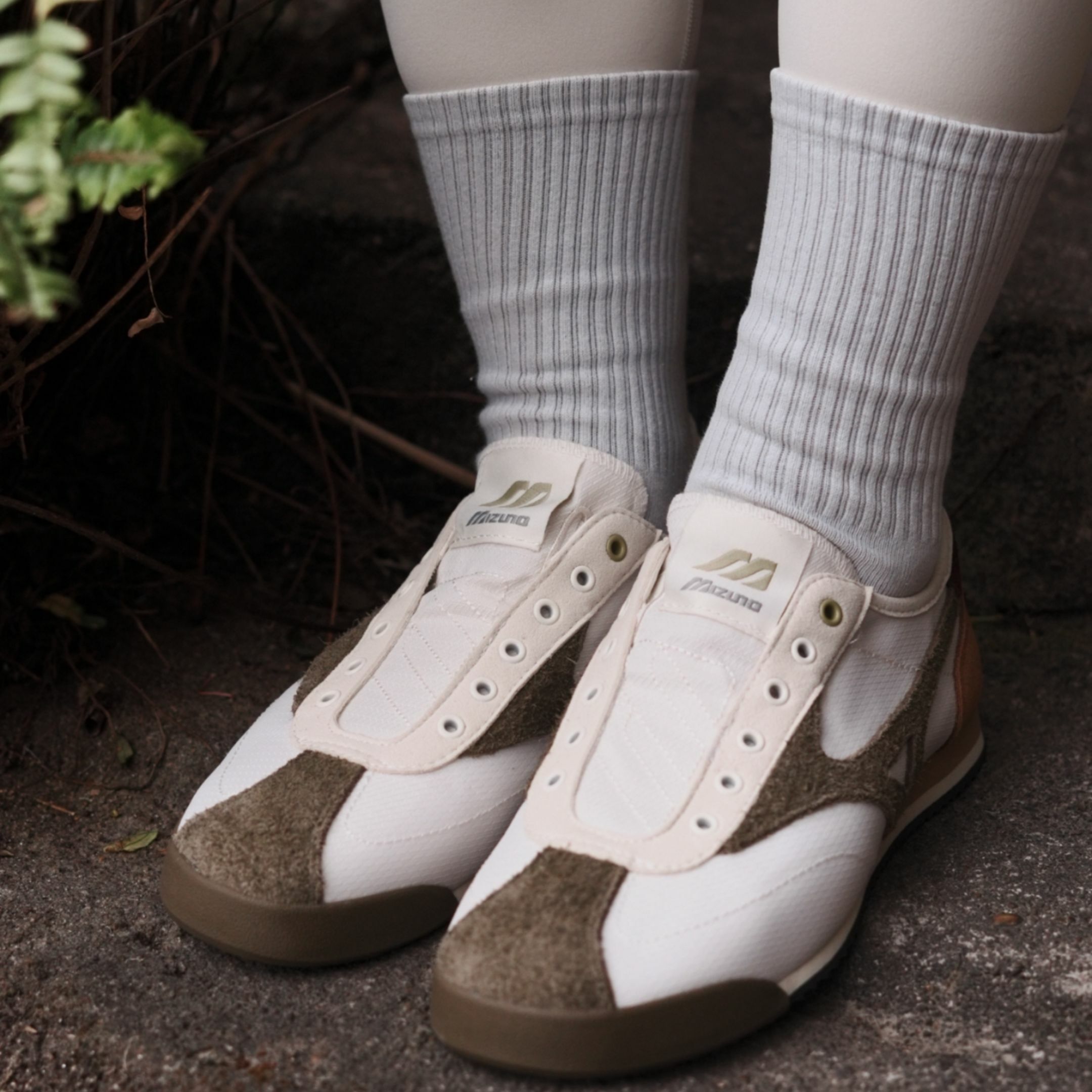 NICEDAY 代購 Mizuno LG 60S Slipon 摩卡 大地色 德訓鞋 薄底鞋 D1GH240213