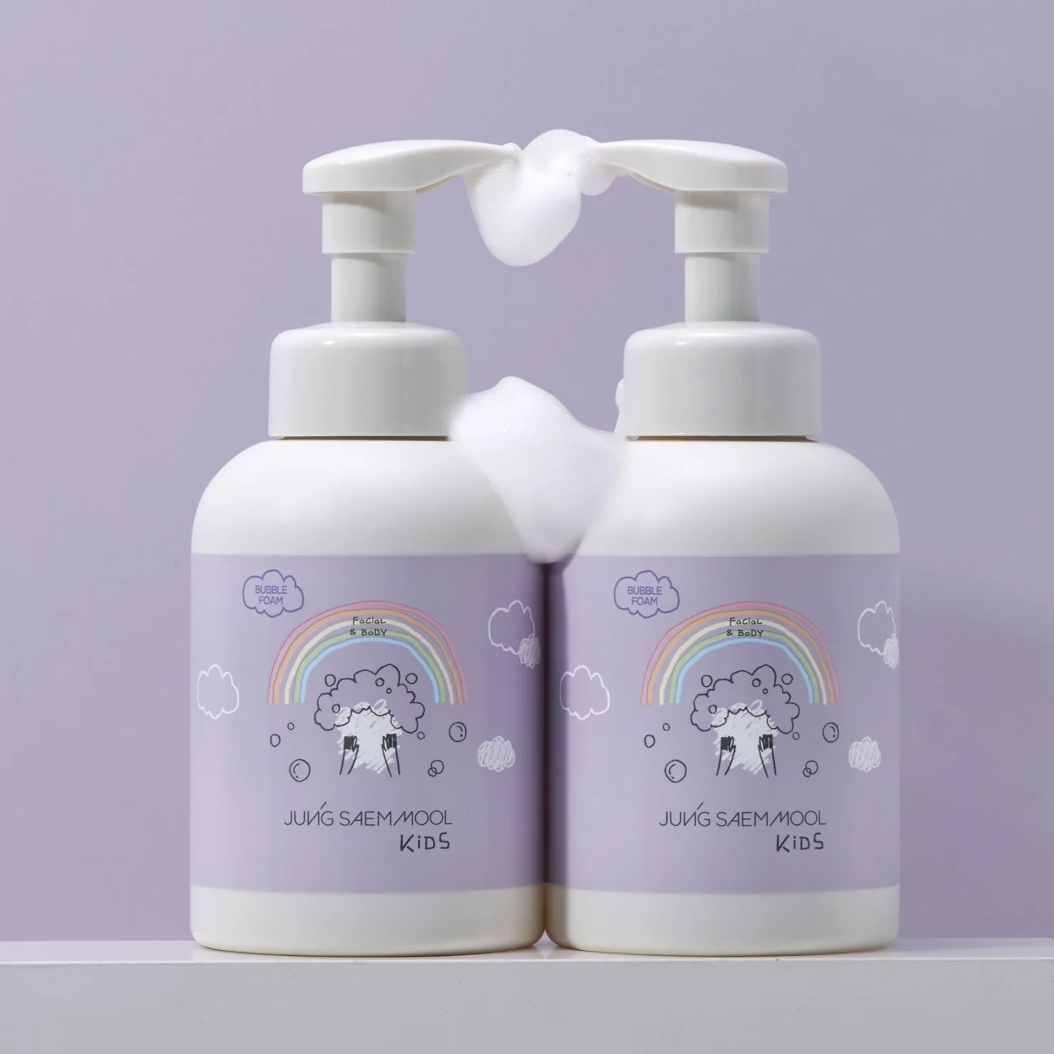 Jung Saem Mool KIDS 溫和泡沫潔面及沐浴產品