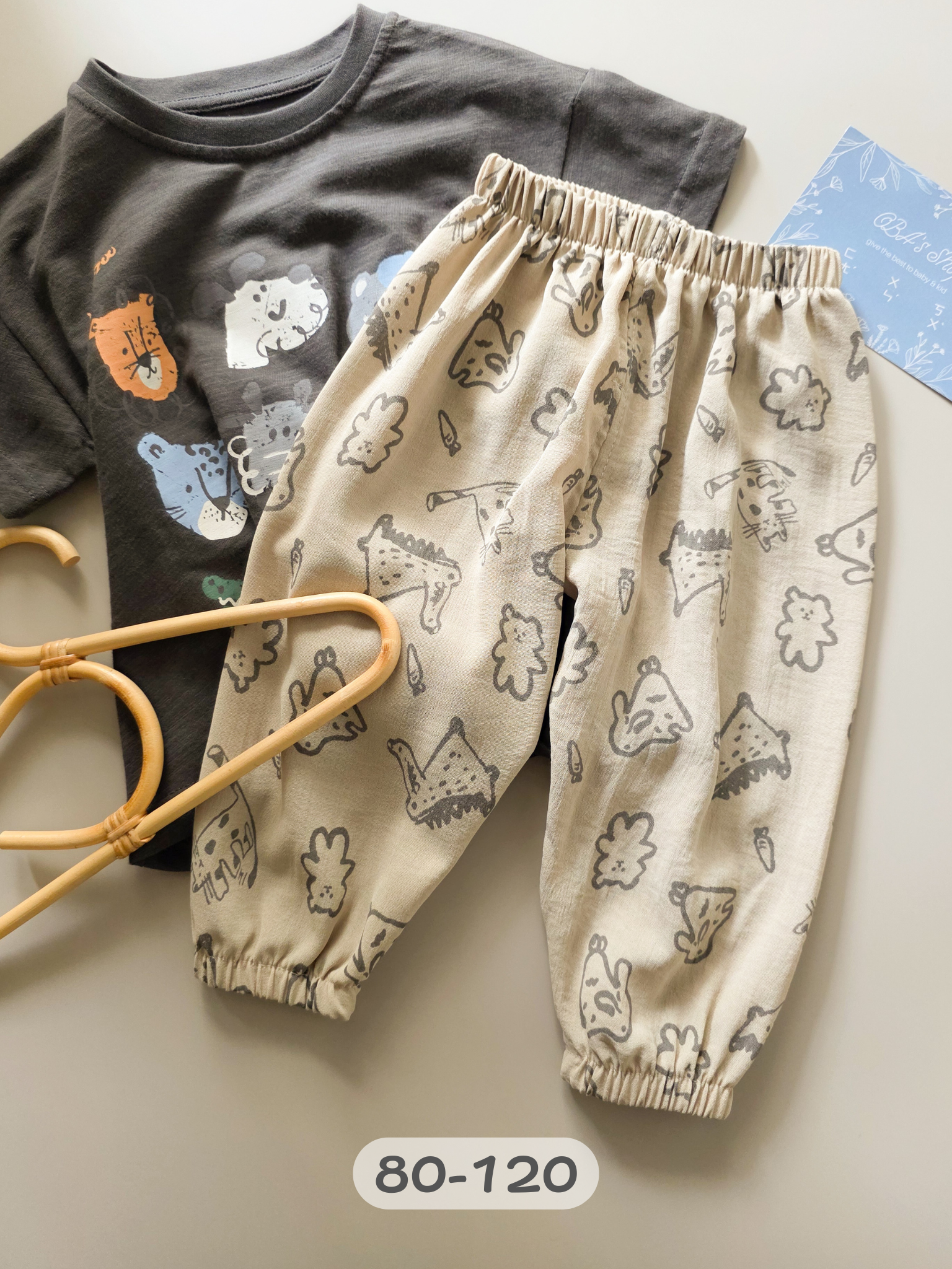 奶灰塗鴉動物園 防蚊褲