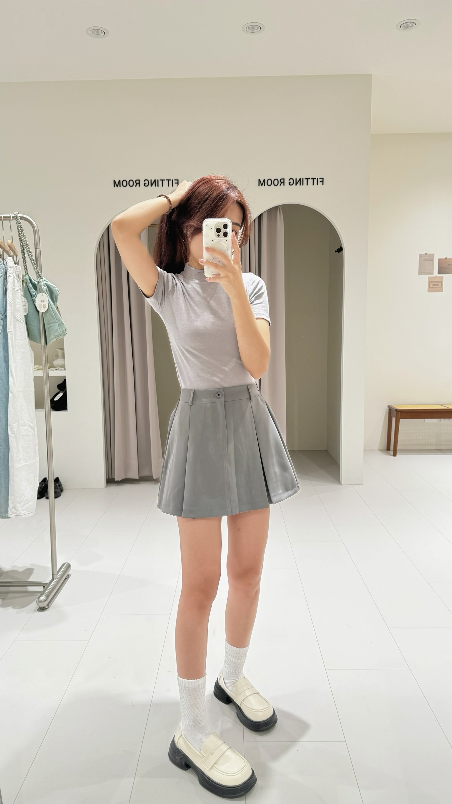 彈力立領短袖上衣