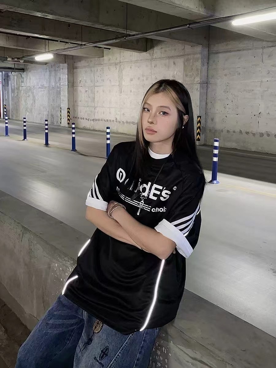 GOAL 美式反光線條短TEE CHOIZE F5350