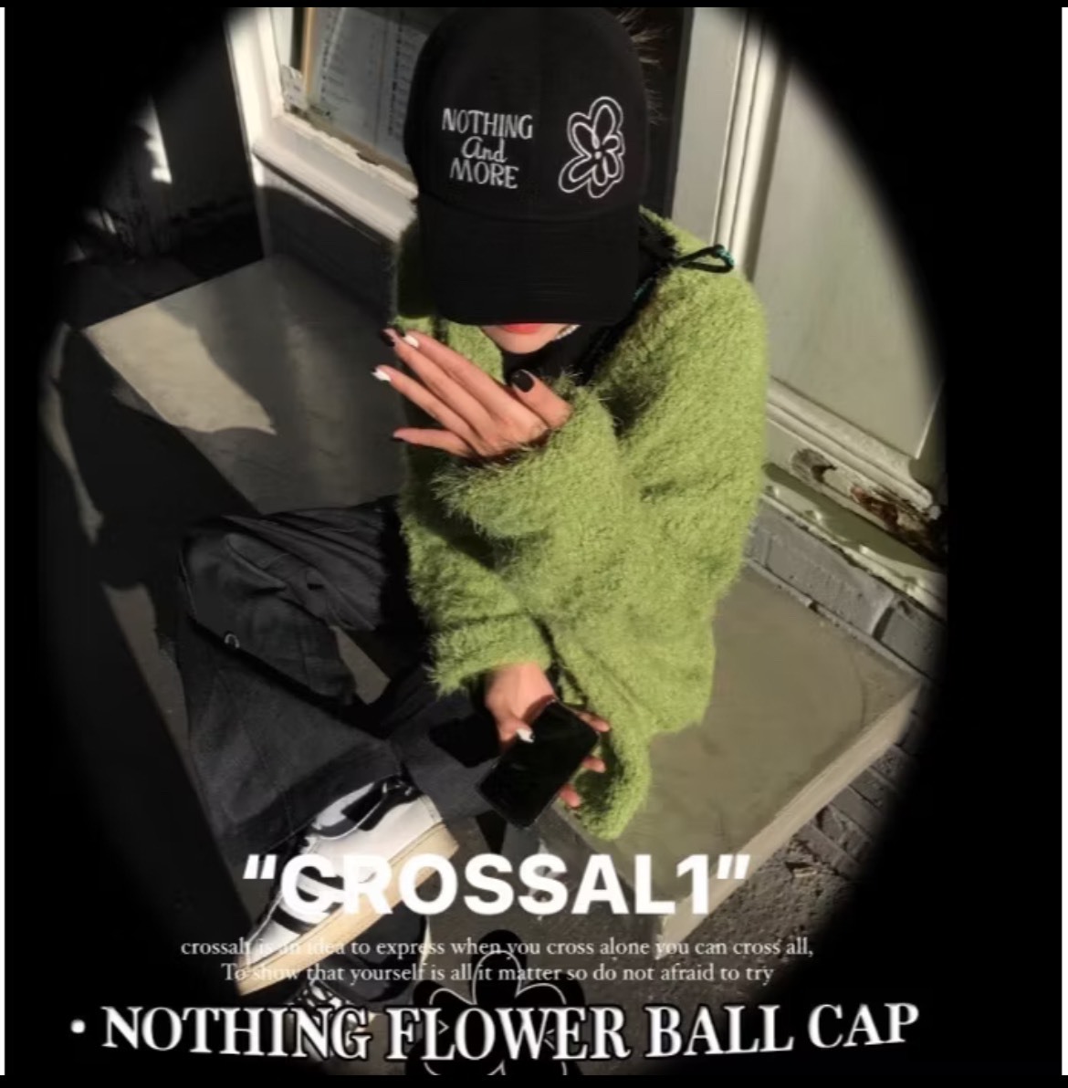 手繪小花刺繡棒球帽