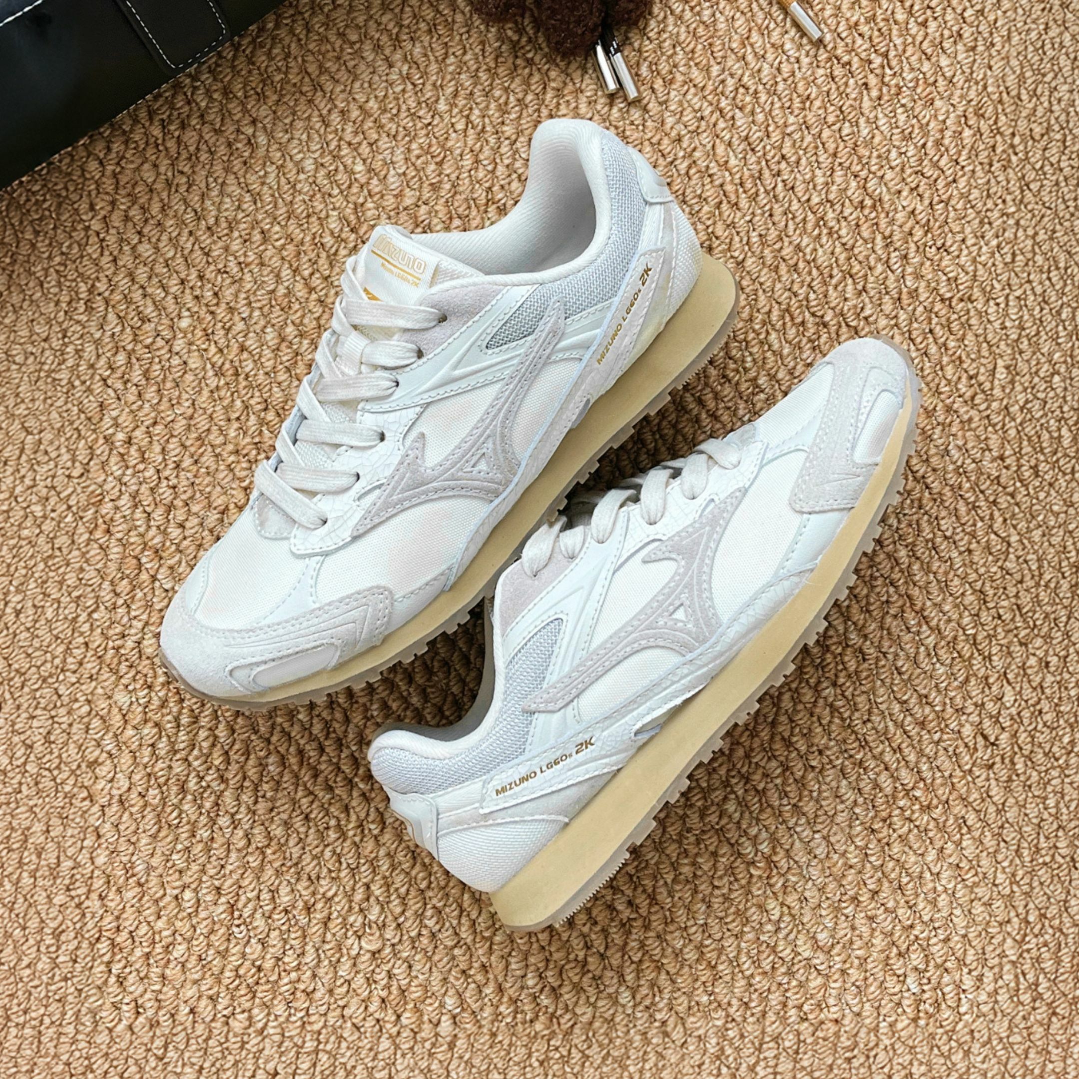 NICEDAY 代購 Ｍizuno LG 60S 2K 做舊 米白 淺咖啡 摩卡 復古 德訓鞋 男鞋 女鞋 D1GH242103