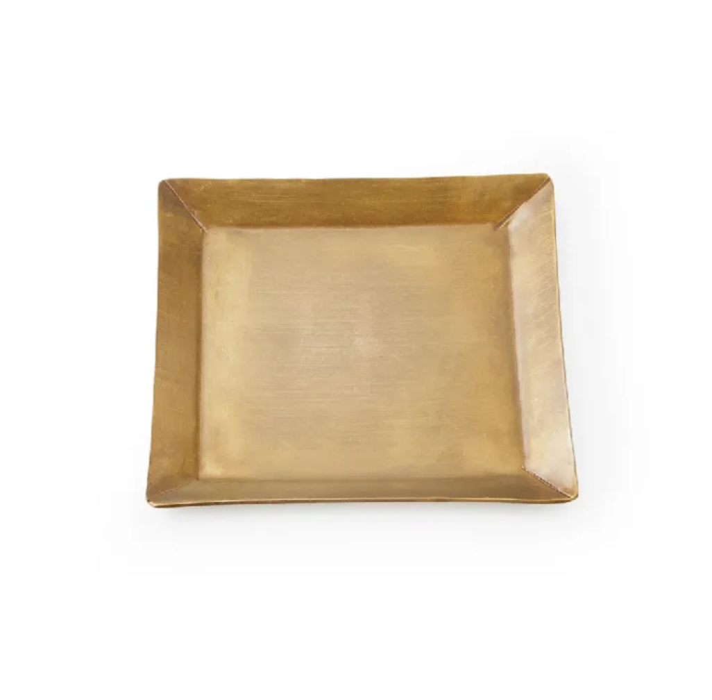 日本 Fog linen work|黃銅手工托盤-正方 IHP009S
