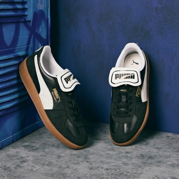 PUMA 休閒鞋 PALERMO PREMIUM 黑白 麂皮 焦底 復古 男女 40174402
