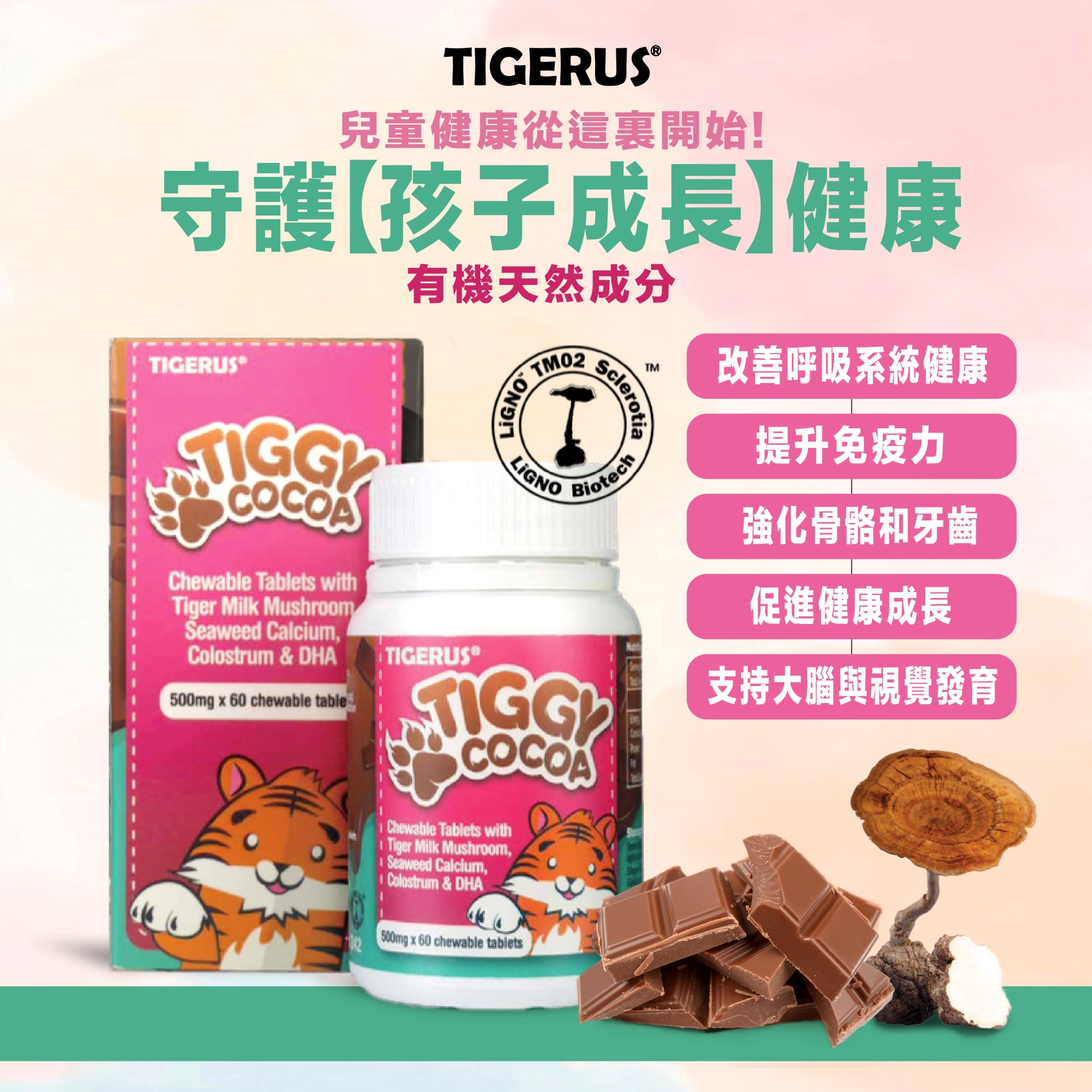 TIGERUS TIGGY虎乳芝咀嚼片系列