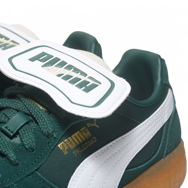 PUMA 休閒鞋 PALERMO MODA TONGUE 綠 麂皮 焦底 復古 女 40167901