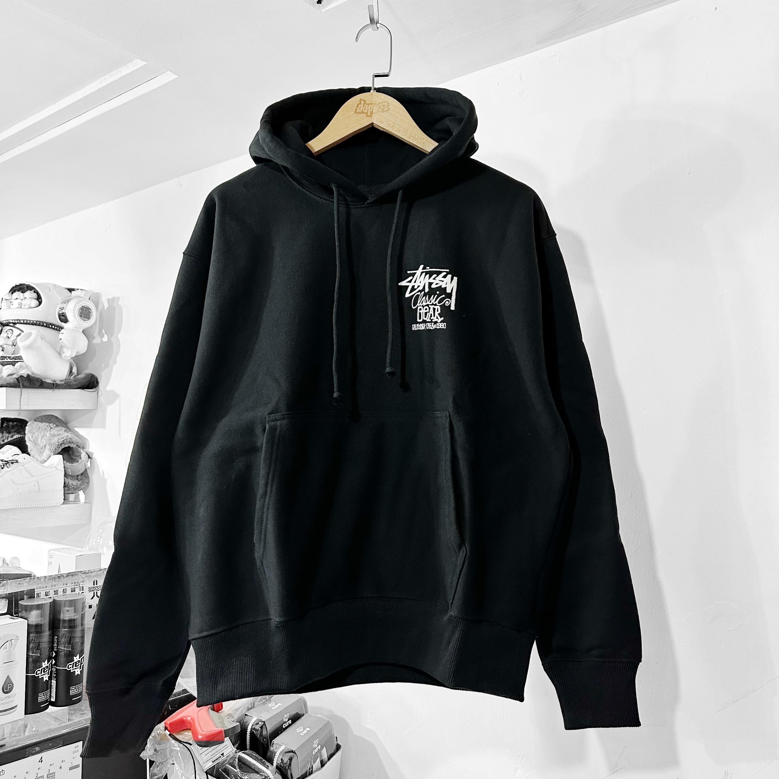 STUSSY SS25 CLASSIC GEAR HOODIE 衛衣 Black