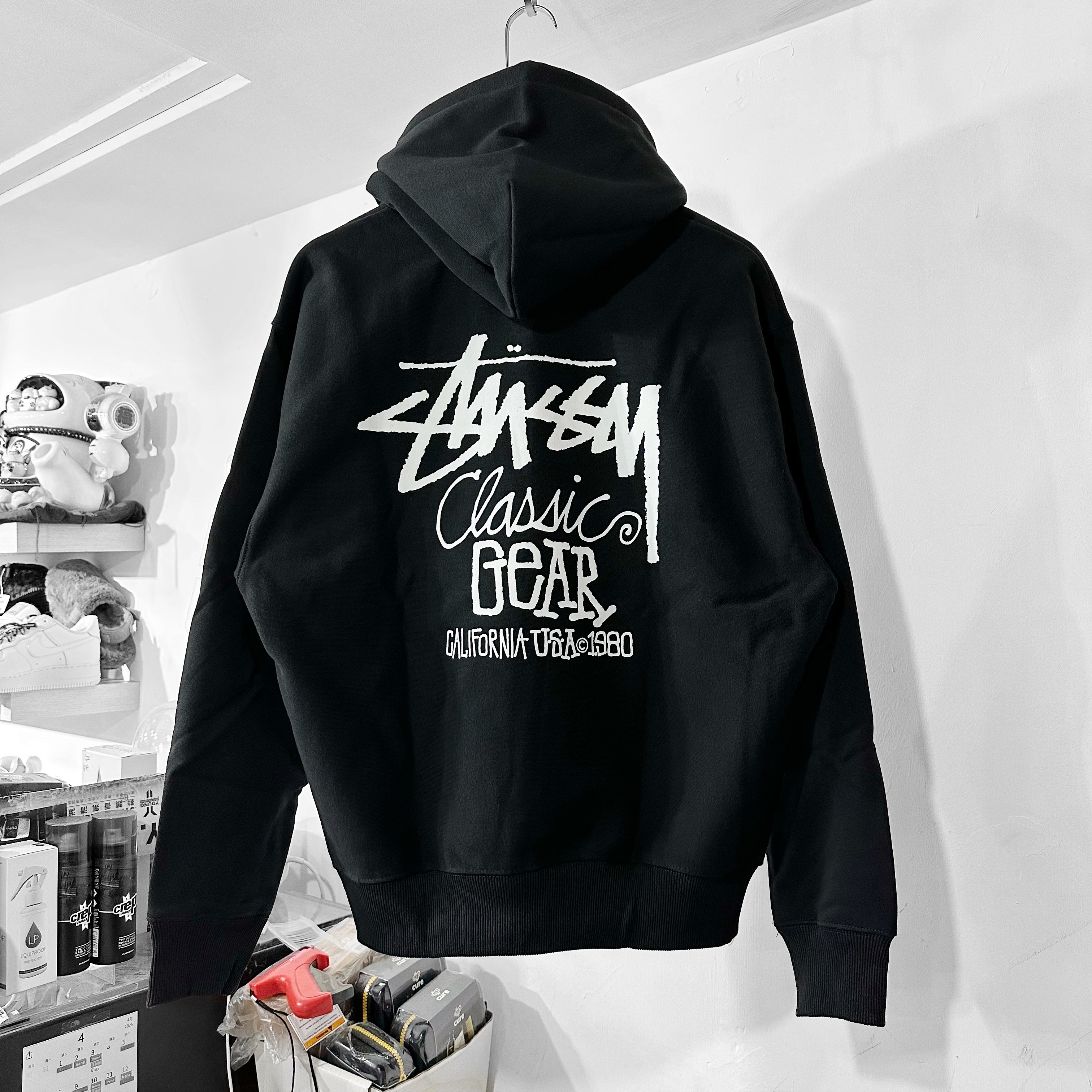 STUSSY SS25 CLASSIC GEAR HOODIE 衛衣 Black