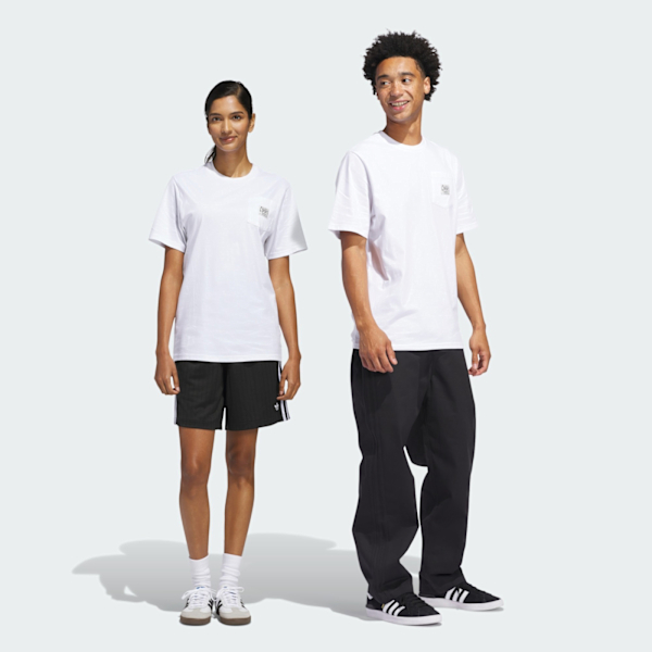 ADIDAS 短T CALL SPORTS TEE 白色 土狼塗鴉 口袋T 短袖 中性 JD2828