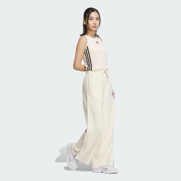 ADIDAS 長褲 VRCT BBPANTS W 米色 排釦 復古 寬褲 女 JD6372