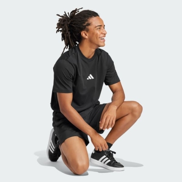 ADIDAS 短T M SL SJ T 黑色 基本款 快排 運動 短袖 男 JE9024