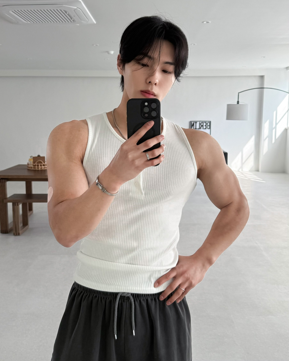 羅紋亨利領鈕扣背心