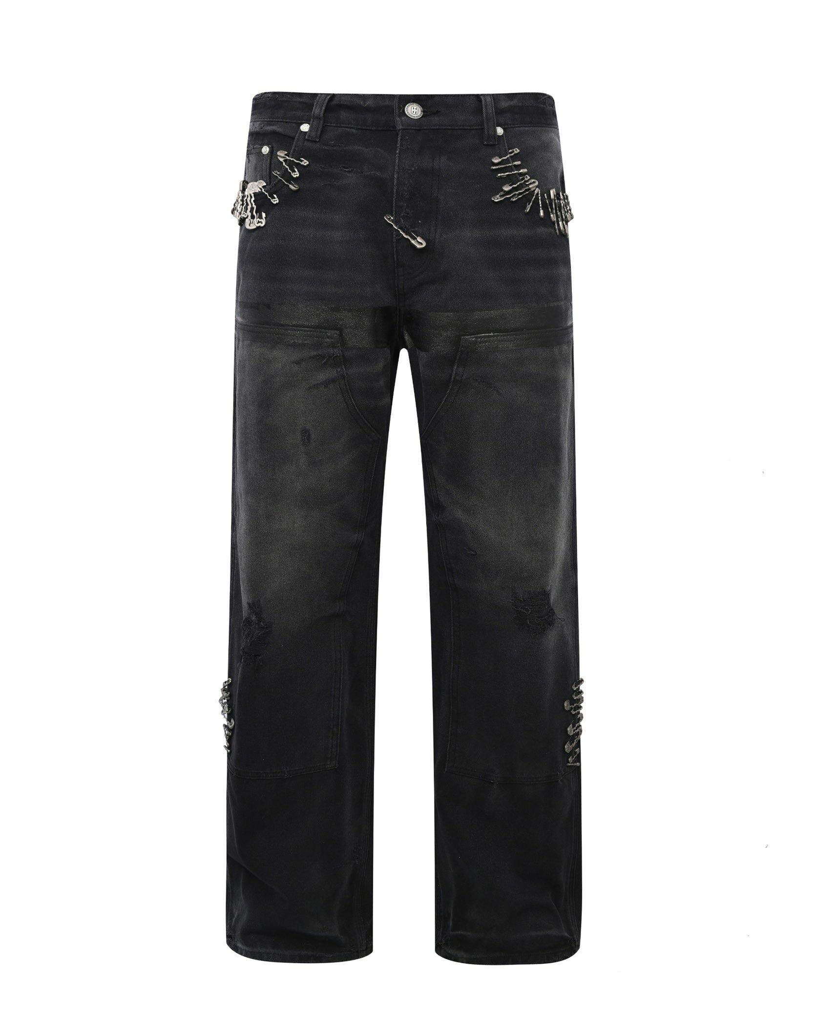 BIRTH OF ROYAL CHILD｜1920s Vintage Pin Washed Carpenter Pants (BLK)