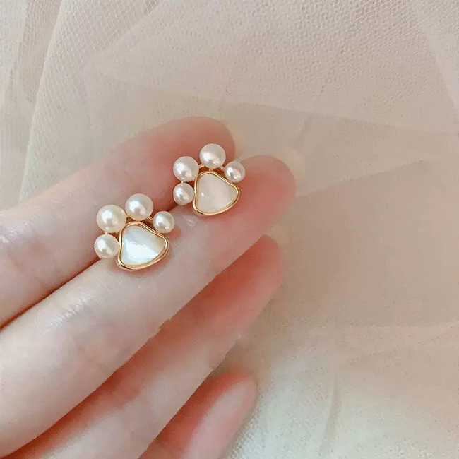 極度可愛貓掌耳環-預購