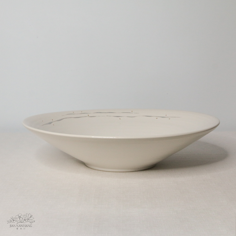 手作陶瓷花器 - 小皿 白