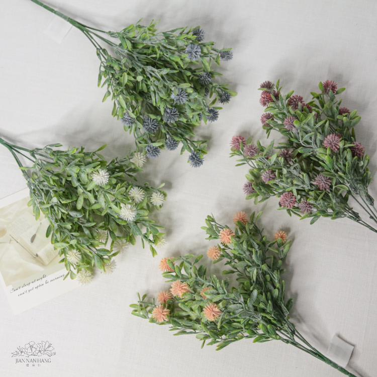 人造花  5頭粉玲瓏球 4色