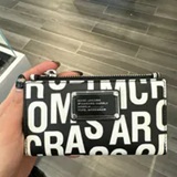 [S] MARC JACOBS BLACK/WHITE 4P4SMP027S02-005 MONOGRAM LOGO MINI WALLET, 196611140928 (SMJ509)