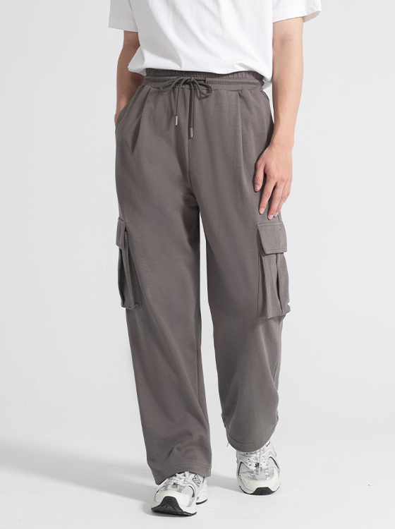 MORE COLOR褲管調節縮口褲