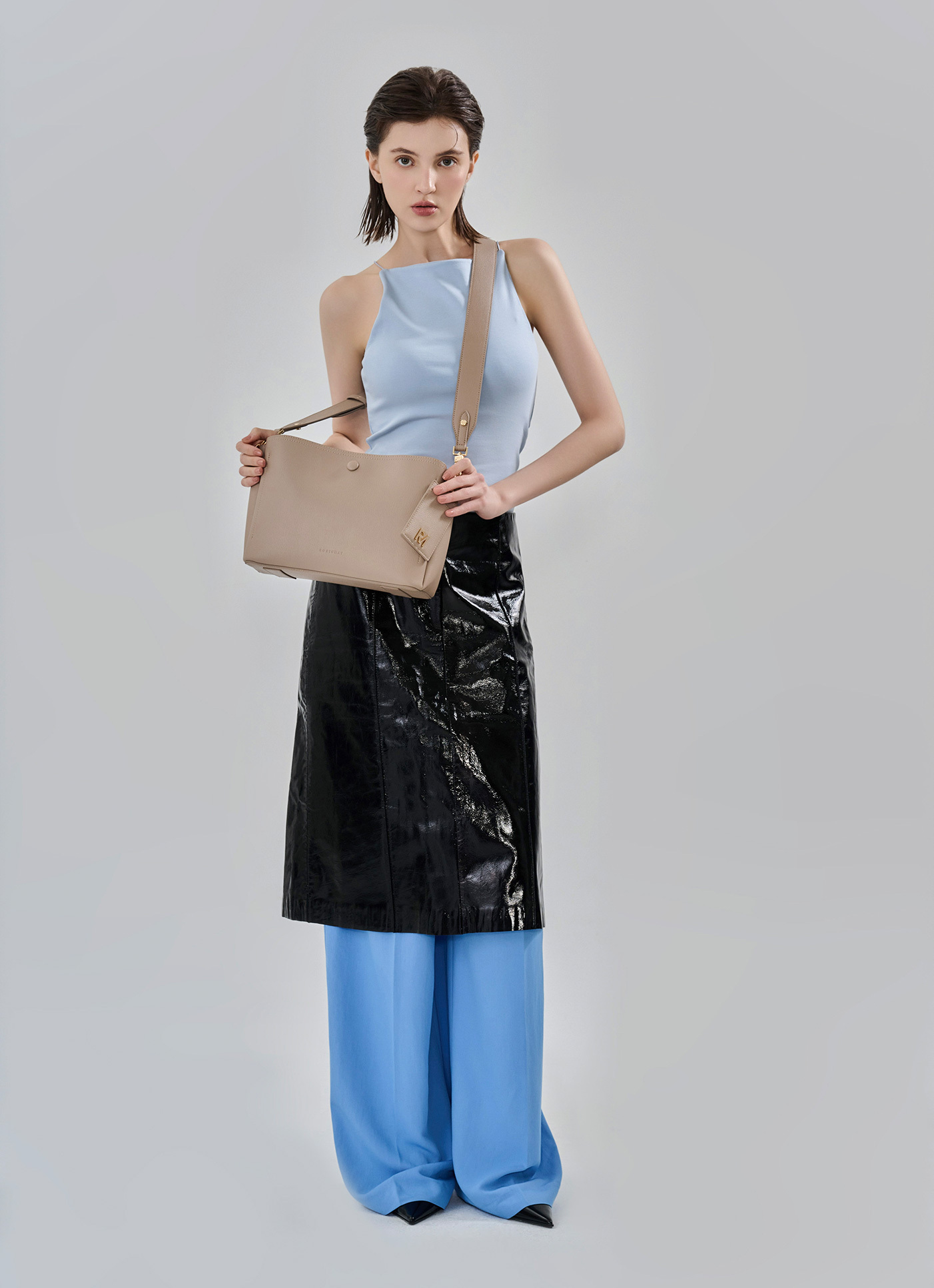 送料込★ROBINMAY★泡芙夾心斜背包(L)★C236 2wayショルダーBAG ROBINMAY】泡芙夾心斜背包-L(時尚隔層/大容量收納/多色任選
