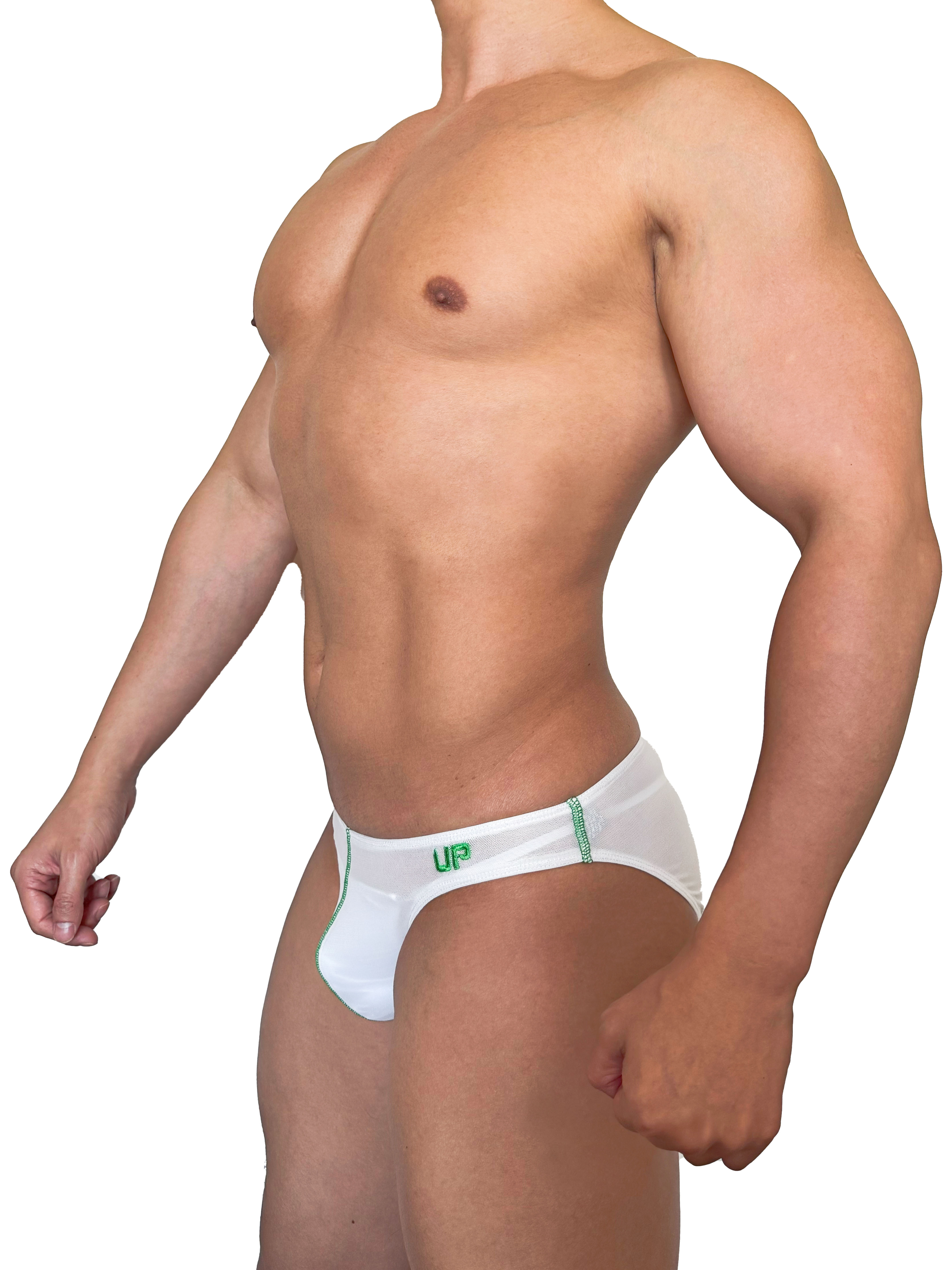 2025 全新色系 - Mesh UP Sport 低腰三角內褲 極透白/綠