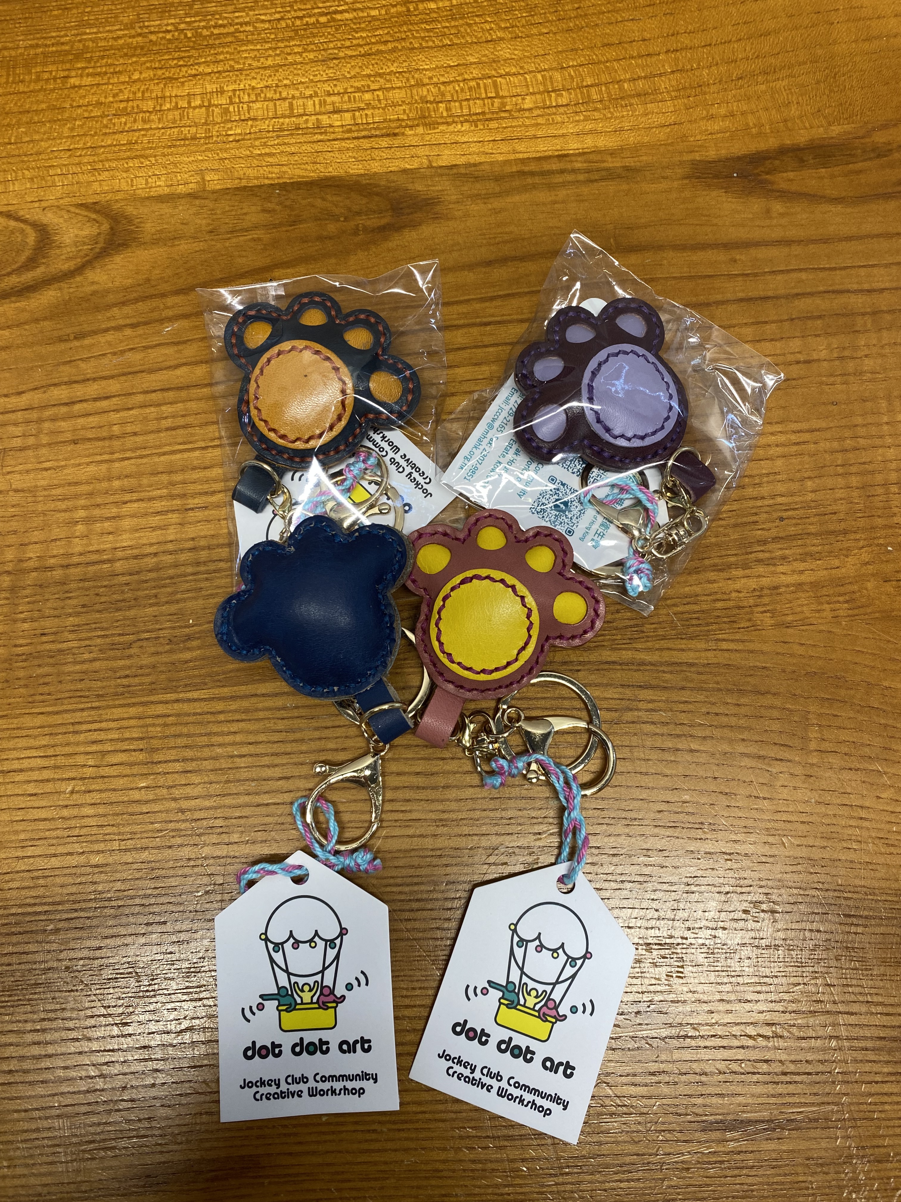 訂製貨品 - 皮革包貓爪鎖匙扣吊飾